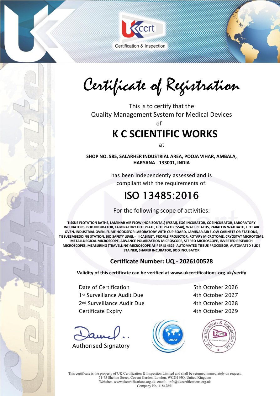 ISO 13485:2016 certificate